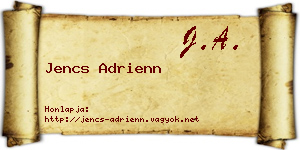 Jencs Adrienn névjegykártya